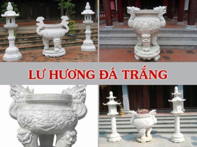 Lư hương đá trắng