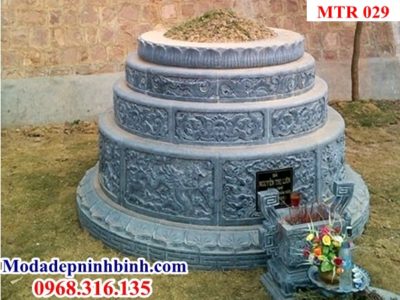 Mẫu mộ tròn đá đẹp 029