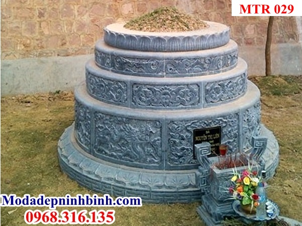 Mẫu mộ tròn đá đẹp 029