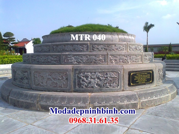 Mộ 5 cấp đá tròn 040