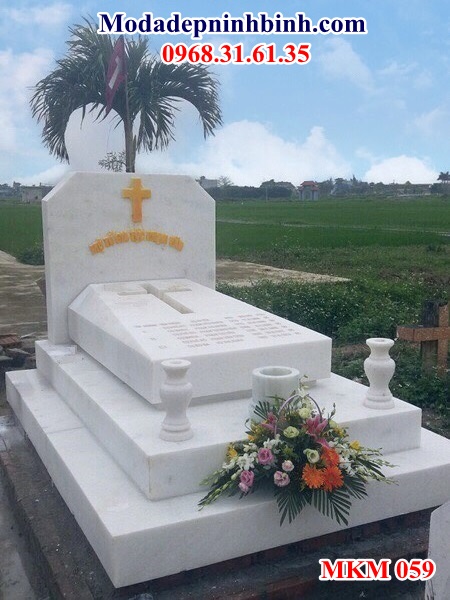 Mộ đá trắng tam cấp 059