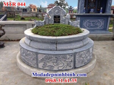 Mộ đá tròn đẹp 044