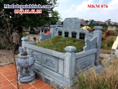 Mộ quây đá khối 076