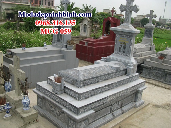Mộ đá công giáo mo da cong giao MCG 059