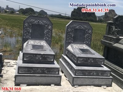 Mộ đá tam cấp không mái 068
