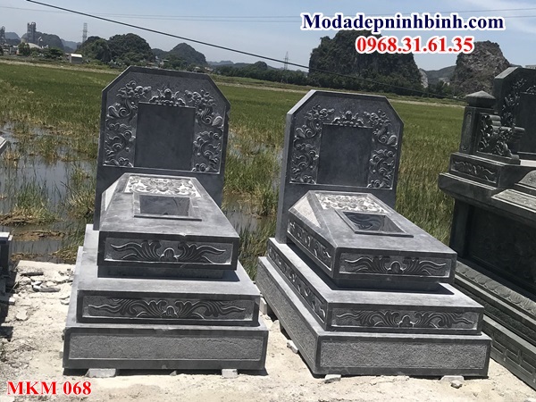 Mộ đá tam cấp không mái 068