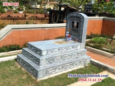 Mộ đá tam cấp không mái 069