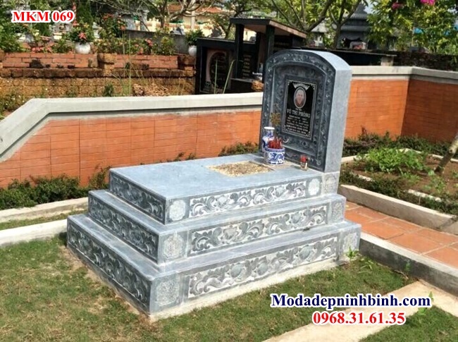 Mộ đá tam cấp không mái 069