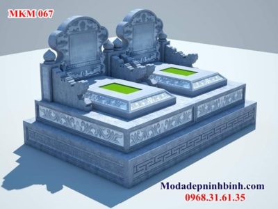 Mộ đá đôi tam sơn không mái 067