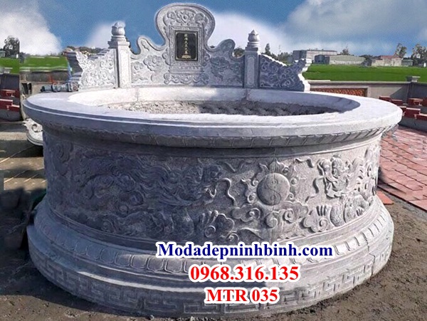 Mẫu mộ đá tròn 035