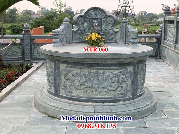 Mộ đá tròn đẹp MTR 060