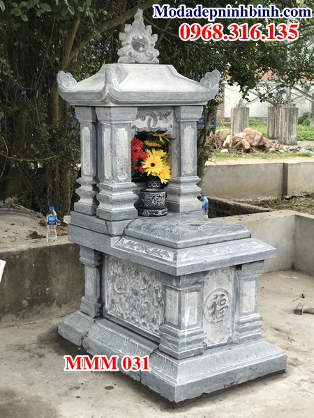 Mộ đá 1 mái đẹp MMM 031