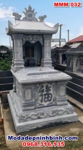 Mộ đá một mái đẹp Ninh Bình nguyên khối MMM 032