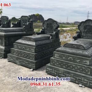 Mộ đá tam sơn không mái xanh rêu 063