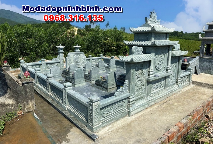 Lắp đặt khu lăng mộ đá đẹp xanh rêu cao cấp Tuyên Hóa Quảng Bình