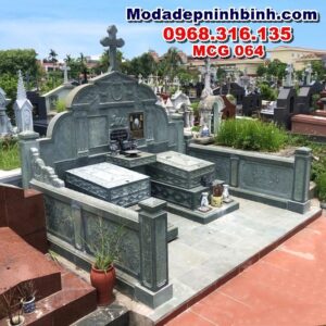 Mẫu mộ công giáo đá xanh rêu thanh hóa tại Thường Tín Hà Nội