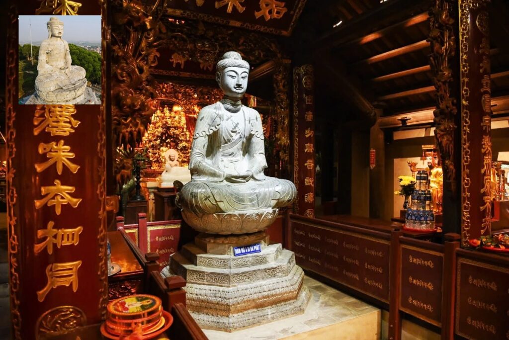 Tượng Phật đá xanh cổ nhất Việt Nam tại Chùa Phật Tích, tỉnh Bắc Ninh