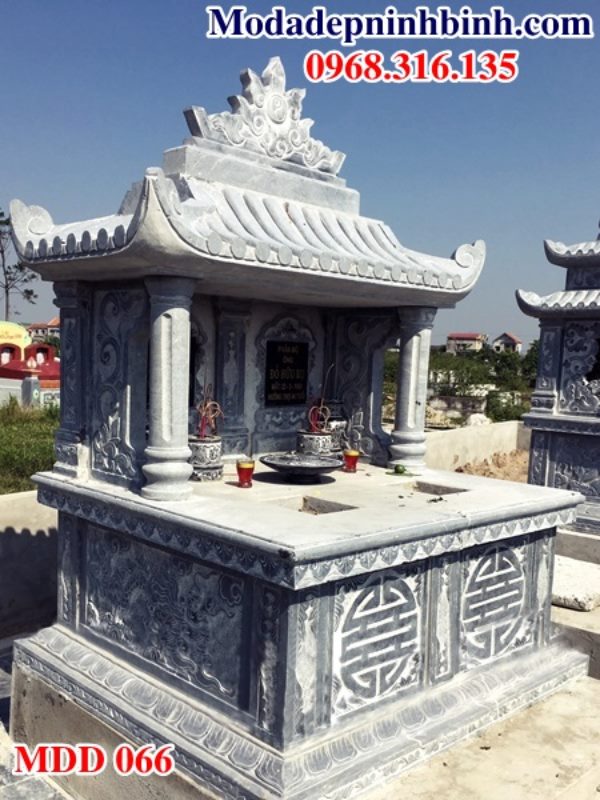 Mẫu xây mộ đôi đẹp một mái MDD 066