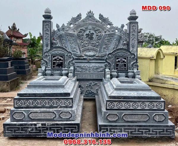 Mộ Đá Đẹp Ninh Bình - Đơn vị thiết kế và thi công mộ đôi đẹp, uy tín