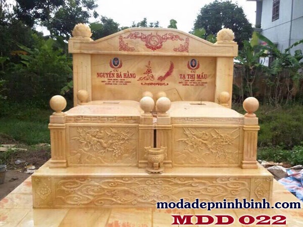 Mộ đôi đá hoa cương cho cặp vợ chồng MDD 022