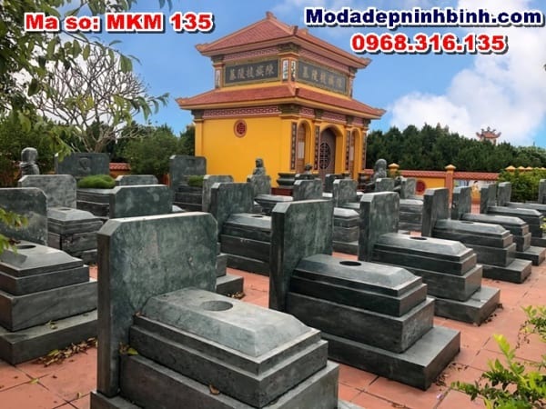 Lăng đá hoa cương đẹp màu xanh rêu Thanh Hóa MKM 135