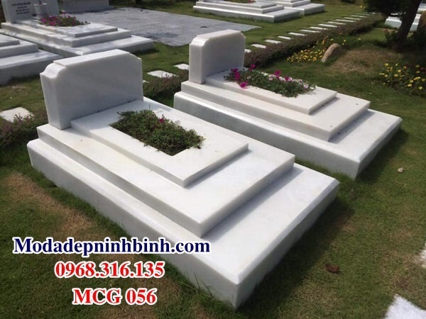 Mộ đá hoa cương trắng công giáo