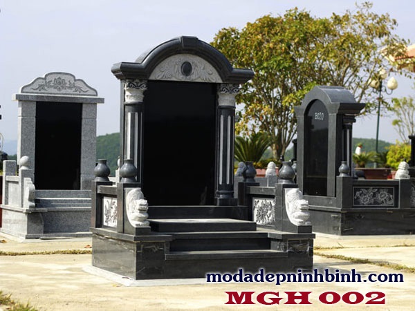 Mộ ốp đá Granite đen MGH 002