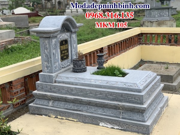 Mộ đá 1 mái vòm đẹp MKM 105