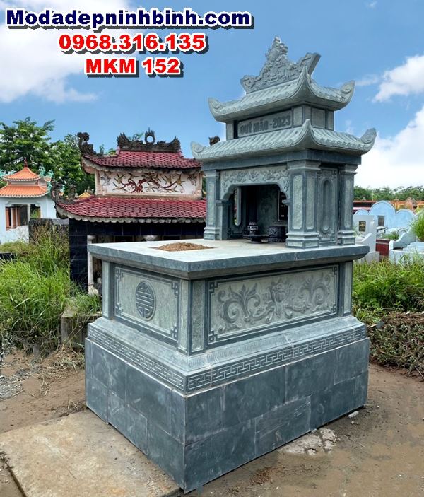 Mộ đá đơn đẹp xanh rêu Thanh Hóa MKM 152