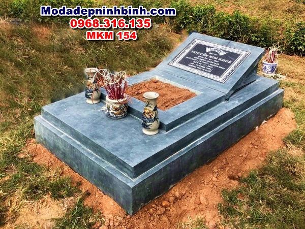 Mộ đá đơn giản đẹp cải táng MKM 154