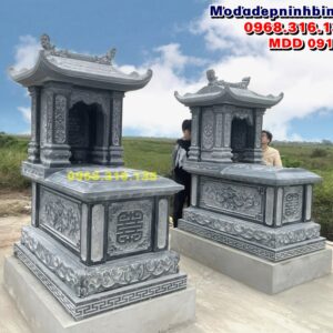 Mộ đôi đá 1 một mái đẹp mdd 091