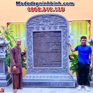 Bia đá đẹp tự nhiên nguyên khối BD 023