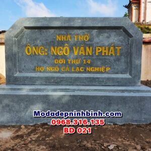 Bia đá nhà thờ họ đẹp BD 021