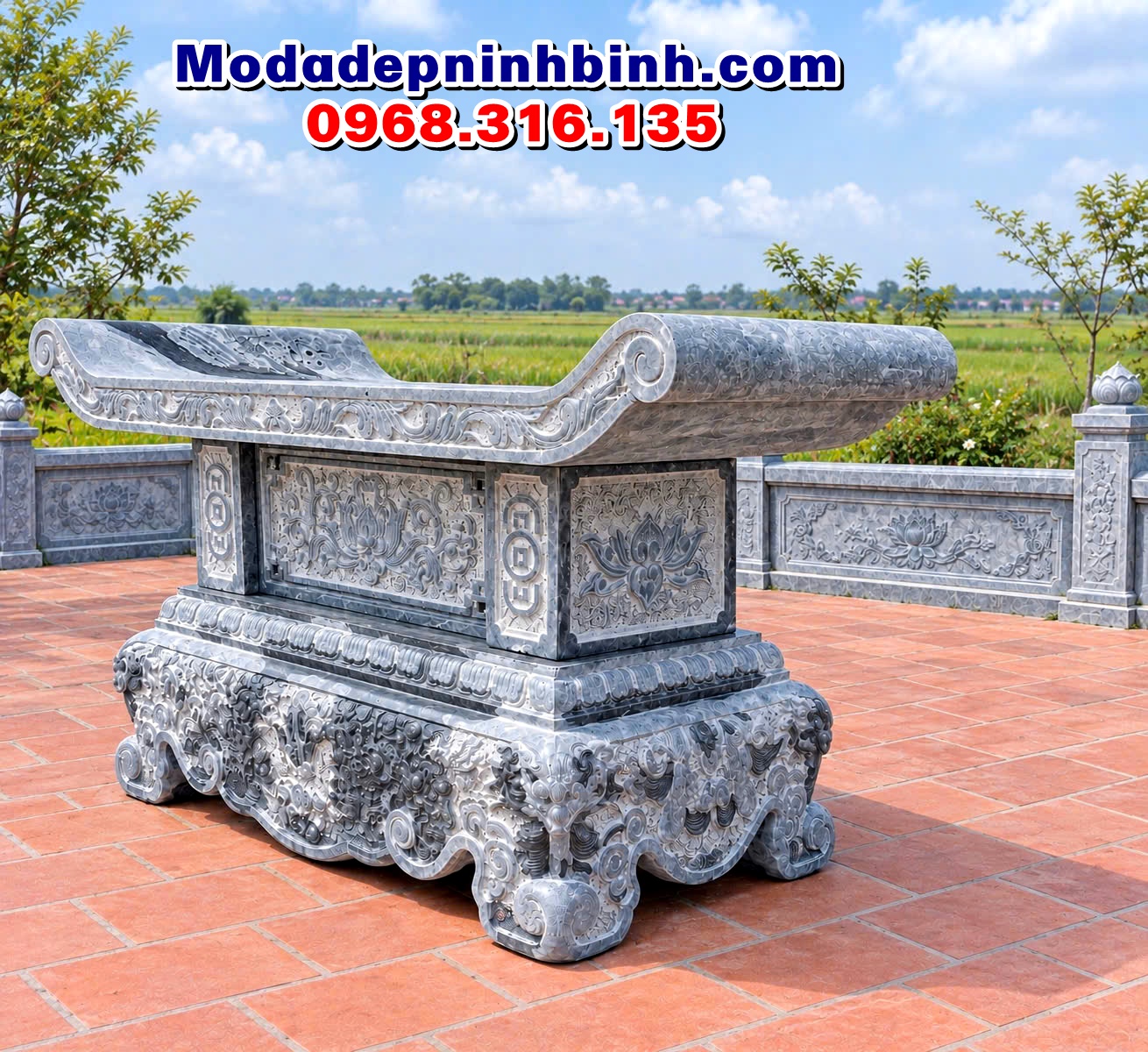 mẫu bàn lễ đá nguyên khối tự nhiên đẹp