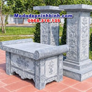 mẫu bàn lễ ngoài trời đẹp tại đền chùa