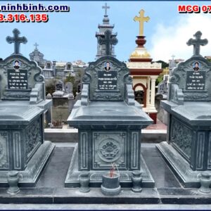 Mộ công giáo đá Ninh Bình đẹp MCG 071
