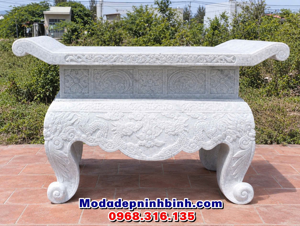 bàn lễ bằng đá trắng đẹp