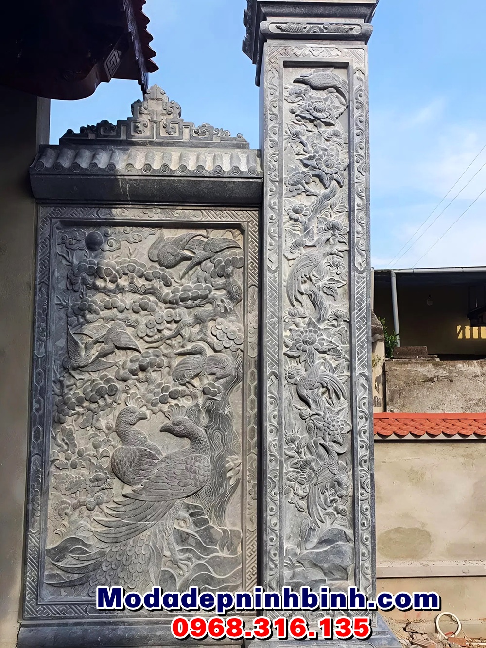 Kích thước hoa văn trên cột đồng trụ đá nhà thờ