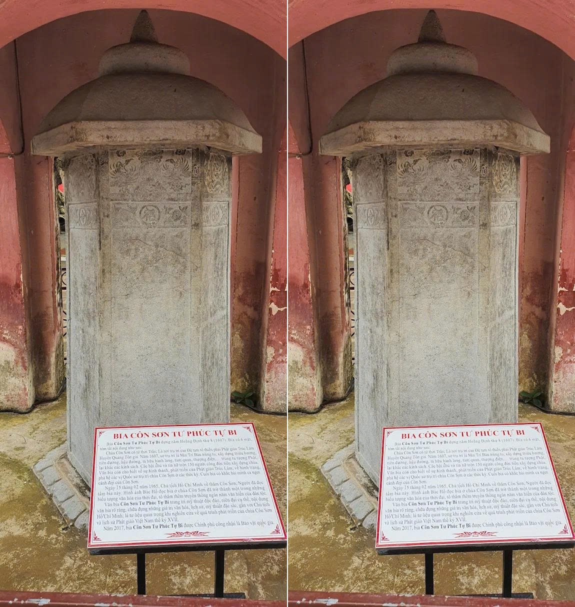 Bia đá Côn Sơn Tư Phúc tự bi