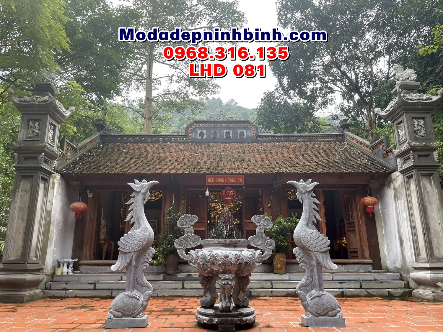 Lư hương đá đền thờ Ông Hoàng Cả Suối Mỡ 