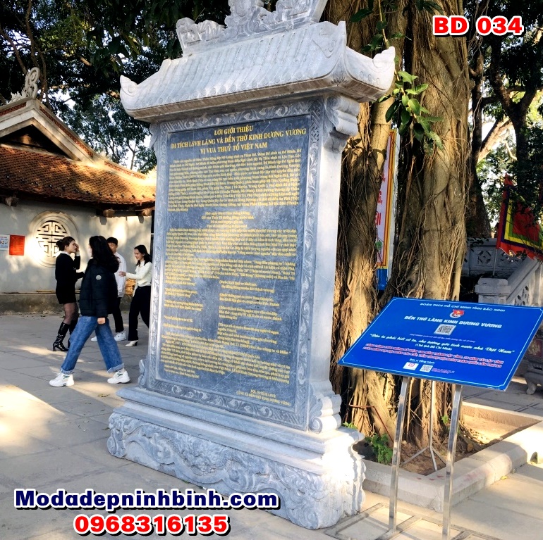 Mẫu bia đá có mái che tại đền Thủy Tổ Kinh Dương Vương BD 034