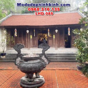 Mẫu Lư hương đá đẹp cắm nhang tại chùa Phật Tích Tiên Du Bắc Ninh LHD 085