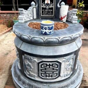 Kích thước phong thủy mộ tròn đá tại Bắc Giang MTR 091