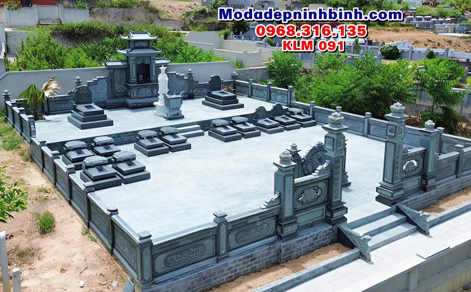 Khu lăng mộ đá đẹp KLM 091