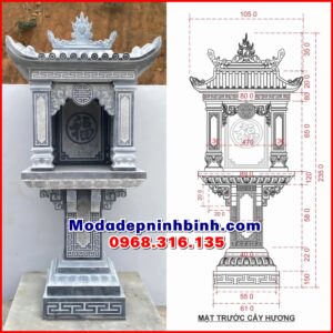 Kích thước cây hương đá nghĩa trang gia đình