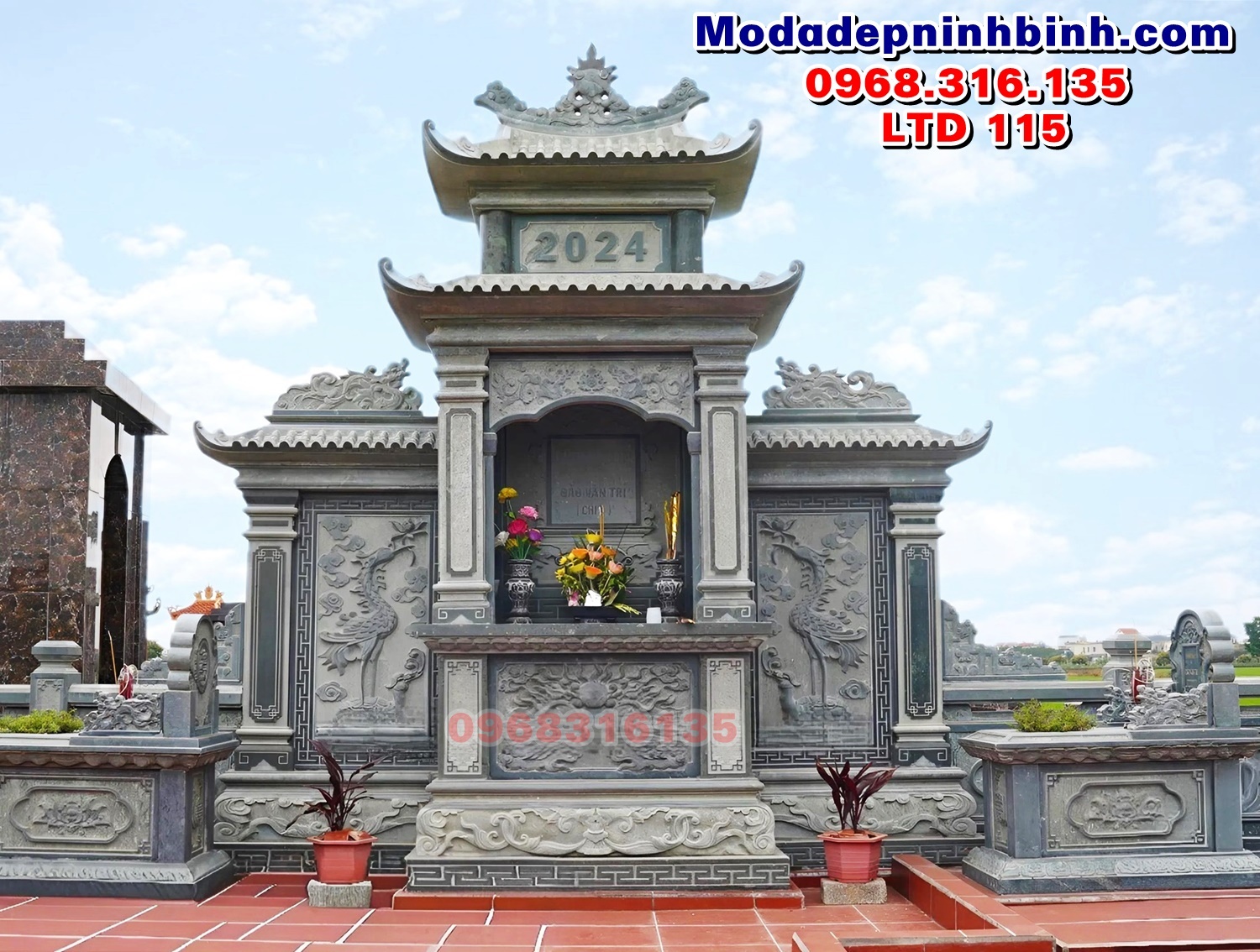 kích thước lăng thờ đá