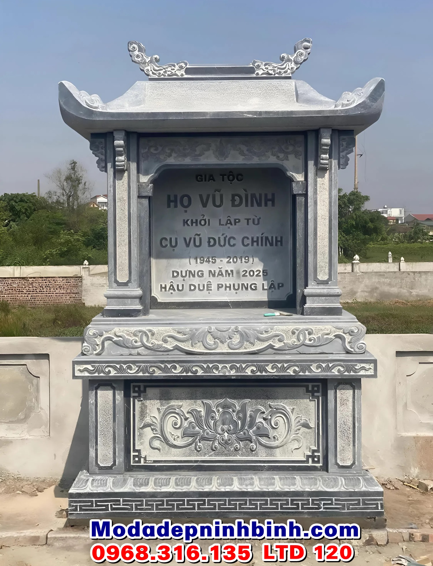 Lăng thờ đá một 1 mái ltd 120