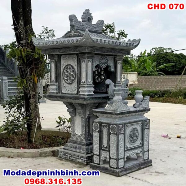 Vị trí đặt cây hương đá thờ thiên thông thoáng ngoài trời