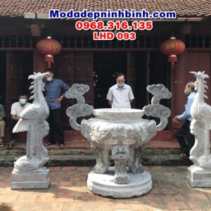 Lư hương đá tròn