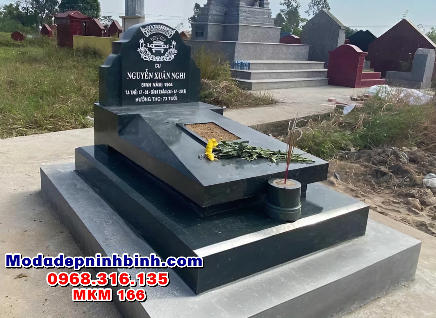 Mẫu lăng mộ đá mỹ nghệ đẹp MKM 166